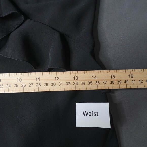 Esprit Dress 4 Black Midi Ruffle Sheer Romantic Witchy Whimsigoth Y2K Retro - Picture 11 of 14